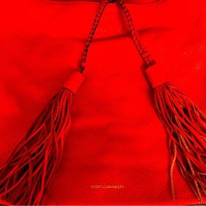 Rebecca Minkoff hobo handbag leather tassel/ magnetic closure w dustbag